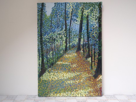 Lesní cesta, 37x54,olej,plátno .JPG