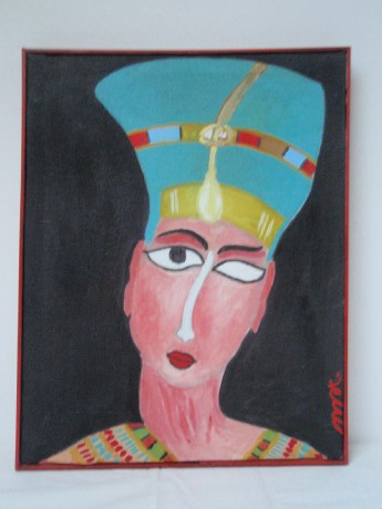 Nefertiti I,32x41,olej,plátno