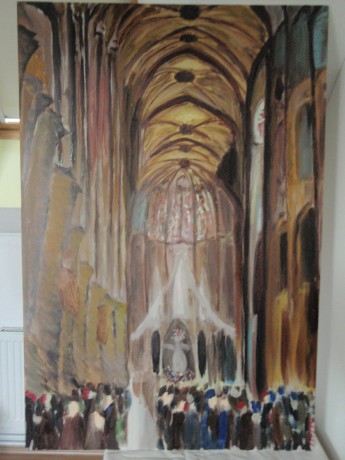 Notre Dame du Paris,80x120, olej,plátno